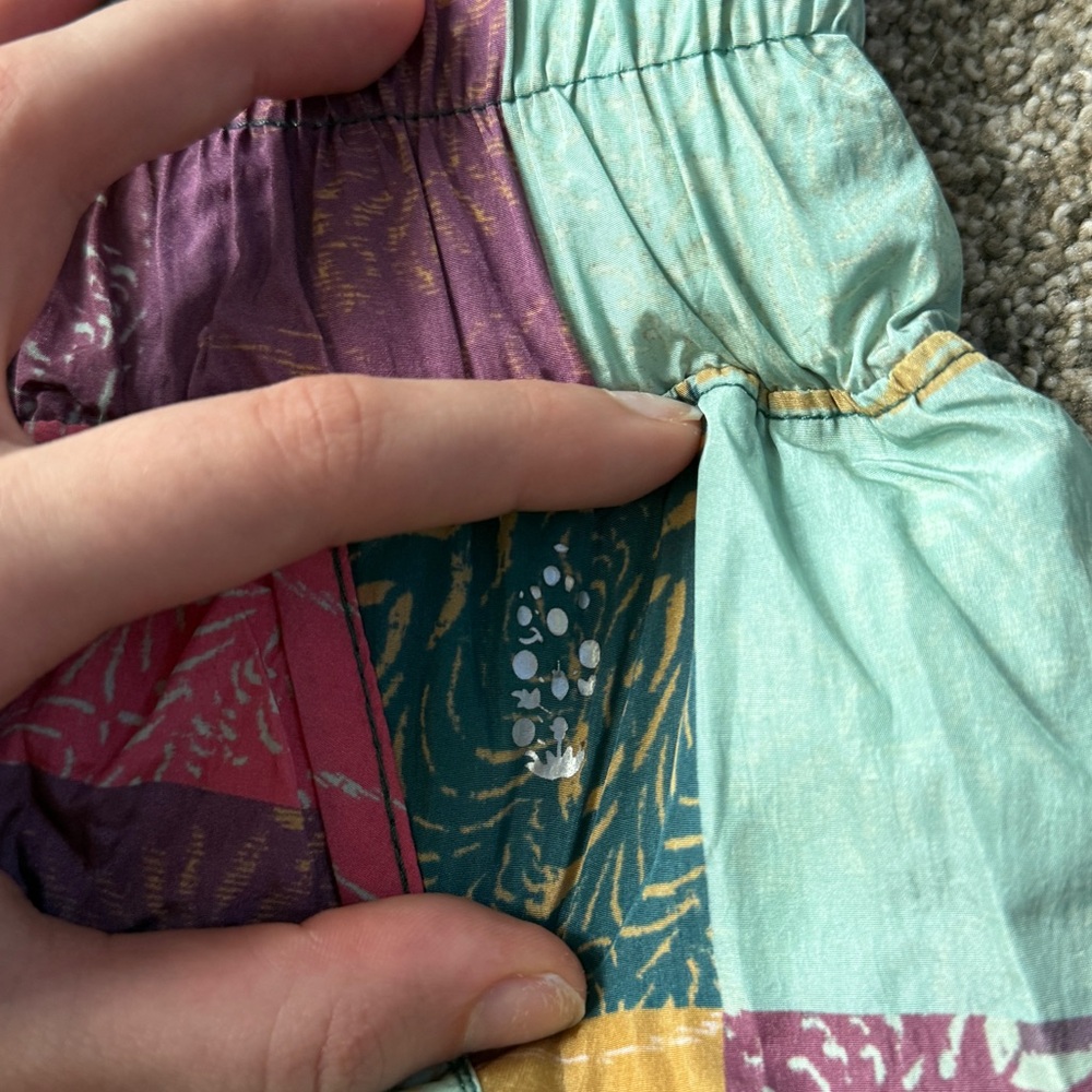 FREE PEOPLE Way Home Shorts Patchwork Multicolor FP Movement x Anthropologie L - Picture 4 of 6